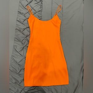 Orange mini dress